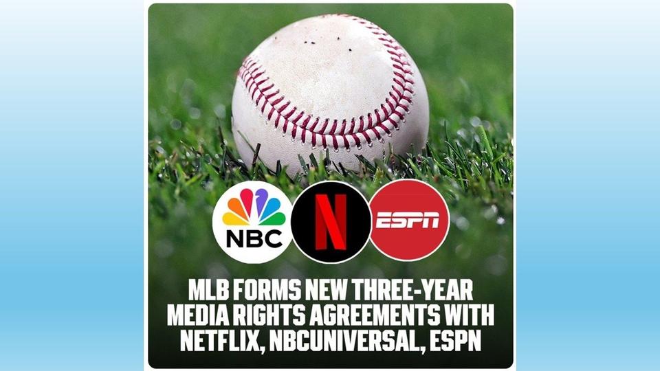 米MLBがESPN、NBCU、Netflixと3年のメディア契約を締結 年間で総額8億㌦規模に